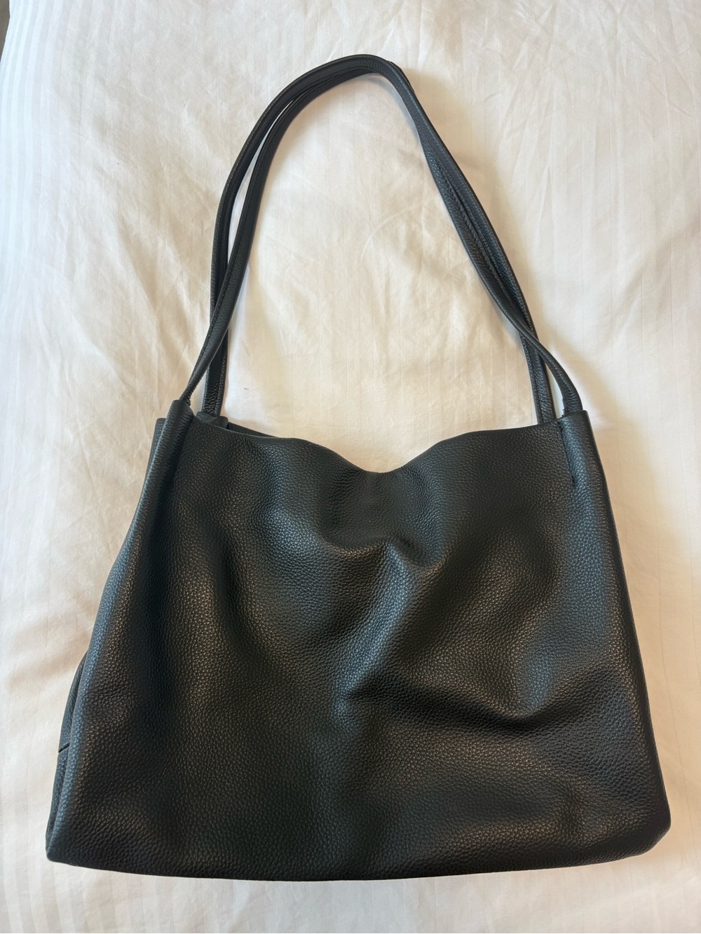 Kattee Black Genuine Leather Work Tote